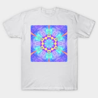 Gods from another dimension - mandala (blue version) T-Shirt